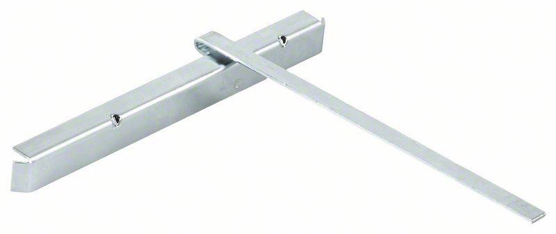 Ein silberfarbener Spannschlüssel aus Metall mit einem langen Griff und quer verlaufendem Stück, typisches Werkzeug für Rohrverbindungen.