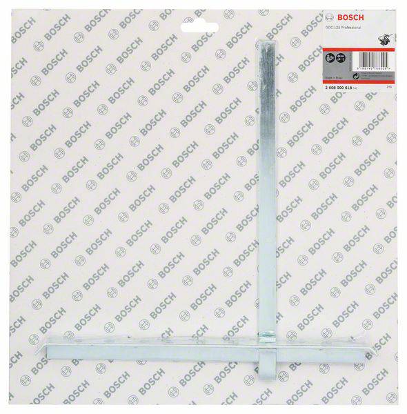 Metallstange in L-Form, verpackt auf Bosch-Hintergrund, inklusive Barcode und Artikelnummer, geeignet für Bosch-Werkzeuge.