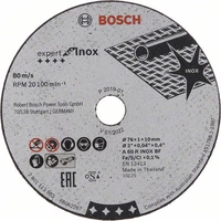 Bosch Accessories 2608601520 Trennscheibe Expert for Inox A 60 R INOX BF, 76 mm, 10 mm, 1mm (5 Stück) Bosch Accessories 2608601520 Trennscheibe Expert for Inox A 60 R INOX BF, 76 mm, 10 mm, 1mm (5 Stück)