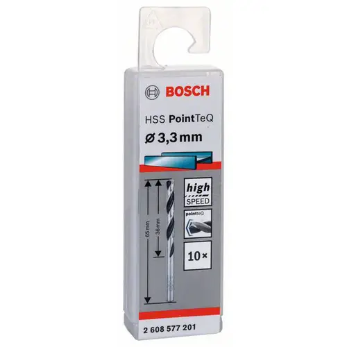 Bosch Accessories 2608577201 Metall-Spiralbohrer 3.30mm 10St. Bosch Accessories 2608577201 Metall-Spiralbohrer 3.30mm 10St.