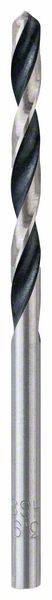 Ein Bohrer aus Metall mit spiralförmigen Rillen, geeignet für das Bohren in verschiedene Materialien.