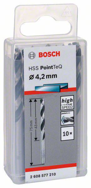 Bosch Accessories 2608577210 Metall-Spiralbohrer 4.2mm 10St.