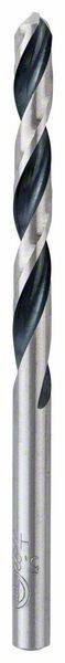 Ein Metallbohrer mit spiralförmiger Schneide und scharfem Spitzenwinkel, geeignet für präzises Bohren in harten Materialien.