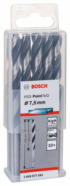 Bosch Accessories 2608577243 Metall-Spiralbohrer 7.5mm 10St.