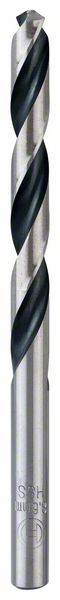 Bohrer mit silbernem Schaft und schwarz-silberner Spirale, geeignet für Metall- und Holzbohrungen.