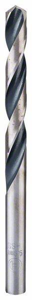Metallbohrer mit silberner Oberfläche und zwei spiralförmigen Schneiden, geeignet zum Bohren in Metalloberflächen.