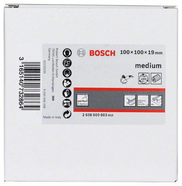 Bosch Accessories 2608000603 Lamellenschleifwalze mit Vlies, 19 mm, mittel, 100mm Durchmesser 100mm 1St.