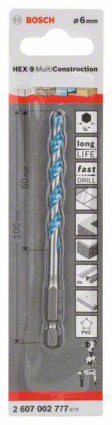 Bosch Accessories 2607002777 Mehrzweckbohrer 6 mm Gesamtlänge 100 mm 1 St.