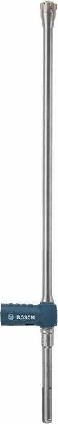 Ein langer, verchromter Zündkerzensteckschlüssel von Bosch mit einem blauen Griff.