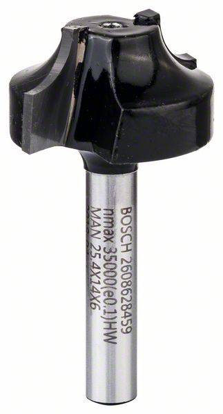 Bosch Accessories Profilfräser, 6 mm, R1 6,3 mm, D 25,4 mm, L 14 mm, G 46mm 2608628459