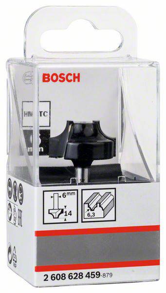 Bosch Accessories Profilfräser, 6 mm, R1 6,3 mm, D 25,4 mm, L 14 mm, G 46mm 2608628459