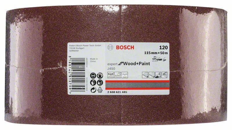 Bosch Accessories 2608621485 Schleifpapier für Handschleifer Körnung (num) 120 (L x B) 50000mm x 115mm 50m