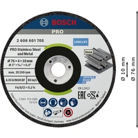 Bosch Accessories 2608601705 2608601705 Schruppscheibe gerade Durchmesser 76mm Bohrungs-Ø 10mm 2St. Bosch Accessories 2608601705 2608601705 Schruppscheibe gerade Durchmesser 76mm Bohrungs-Ø 10mm 2St.