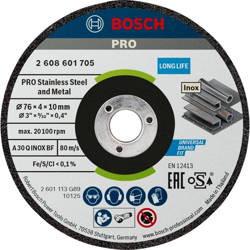 Bosch Accessories 2608601705 2608601705 Schruppscheibe gerade Durchmesser 76mm Bohrungs-Ø 10mm 2St. Bosch Accessories 2608601705 2608601705 Schruppscheibe gerade Durchmesser 76mm Bohrungs-Ø 10mm 2St.