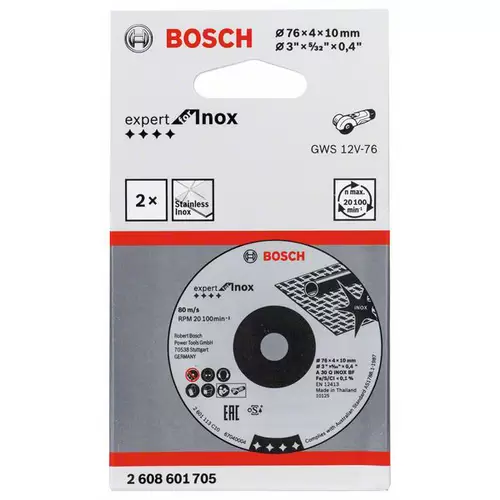 Bosch Accessories 2608601705 2608601705 Schruppscheibe gerade Durchmesser 76mm Bohrungs-Ø 10mm 2St. Bosch Accessories 2608601705 2608601705 Schruppscheibe gerade Durchmesser 76mm Bohrungs-Ø 10mm 2St.