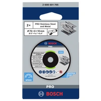 Bosch Accessories 2608601705 2608601705 Schruppscheibe gerade Durchmesser 76mm Bohrungs-Ø 10mm 2St. Bosch Accessories 2608601705 2608601705 Schruppscheibe gerade Durchmesser 76mm Bohrungs-Ø 10mm 2St.