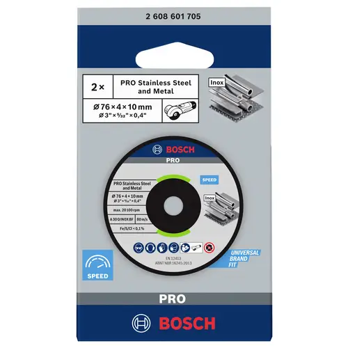 Bosch Accessories 2608601705 2608601705 Schruppscheibe gerade Durchmesser 76mm Bohrungs-Ø 10mm 2St. Bosch Accessories 2608601705 2608601705 Schruppscheibe gerade Durchmesser 76mm Bohrungs-Ø 10mm 2St.