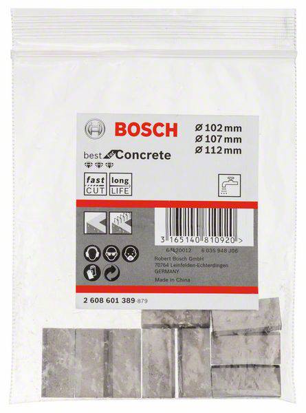 Bosch Accessories 2608601389 2608601389 Segmente für Diamantbohrkronen 102 mm, 107 mm, 112mm 1St.