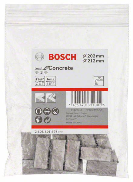 Bosch Accessories 2608601397 2608601397 Segmente für Diamantbohrkronen 202 mm, 212mm 1St.