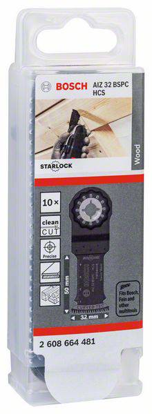 Bosch Accessories 2608664481 2608664481 HCS Tauchsägeblatt-Set 32mm 10St.