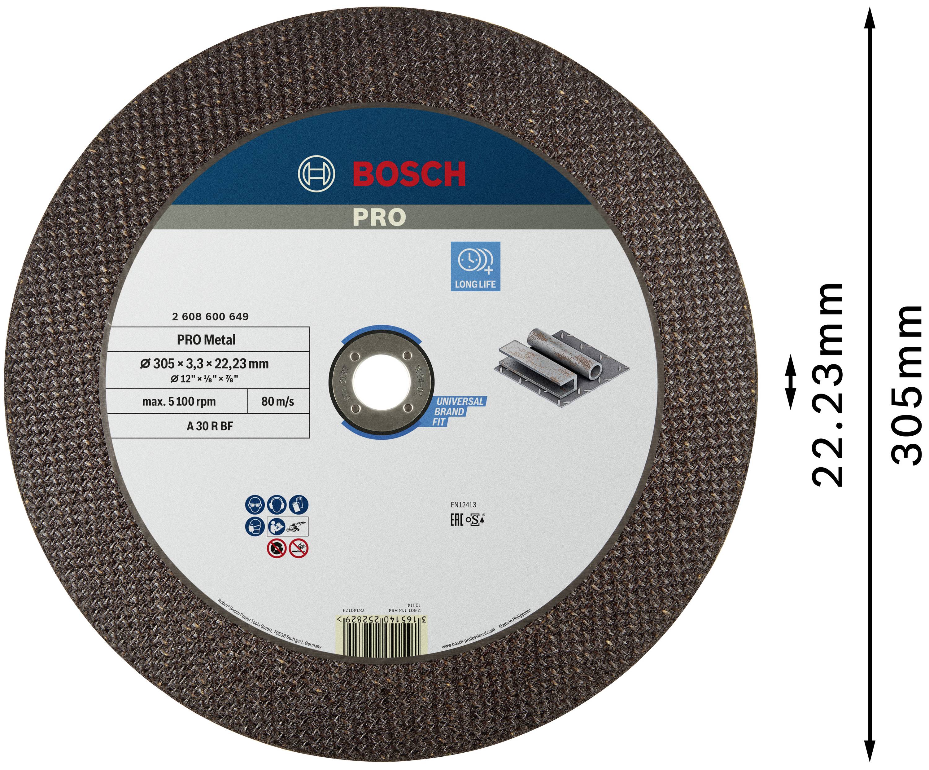 Bosch Accessories 2608600649 Trennscheibe gerade 300mm 1 St. Metall