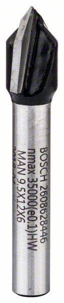 Bosch Accessories V-Nutfräser 6 mm, D1 9,5 mm, L 12,35 mm, G 45 mm, 90° 2608628446