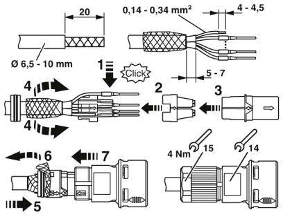 Phoenix Contact 1021783 Sensor-/Aktor-Steckverbinder Stecker, gerade Polzahl Sensoren: 8 1 St.