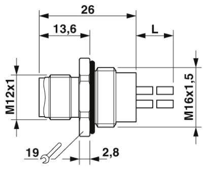 Phoenix Contact 1411607 Rundsteckverbinder Stecker Gesamtpolzahl: 4 1St.