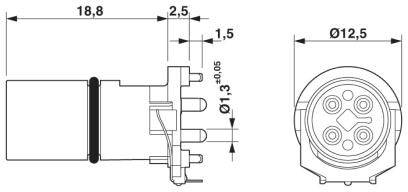 Phoenix Contact 1418341 Rundsteckverbinder Stecker, gerade Gesamtpolzahl: 4 100St.