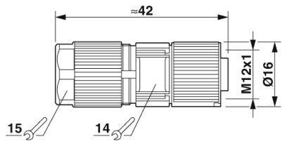 Phoenix Contact 1422852 Steckverbinder Buchse, gerade Gesamtpolzahl: 5 1 St.