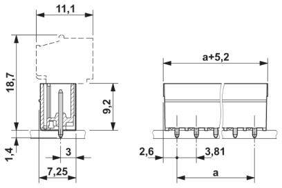 Phoenix Contact Stiftgehäuse-Platine Polzahl Gesamt 9 Rastermaß: 3.81mm 1707078 50St.