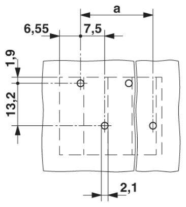 Phoenix Contact 1719192 Printklemme 6mm² Polzahl 2 Grün 50St.