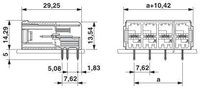 Phoenix Contact Stiftgehäuse-Platine Polzahl Gesamt 10 Rastermaß: 7.62mm 1720547 50St.