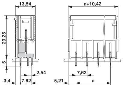 Phoenix Contact Stiftgehäuse-Kabel Polzahl Gesamt 7 Rastermaß: 7.62mm 1720628 50St.