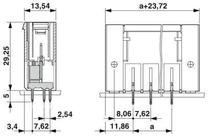 Phoenix Contact Stiftgehäuse-Platine Polzahl Gesamt 12 Rastermaß: 7.62mm 1721009 50St.