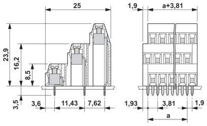Phoenix Contact 1727816 Printklemme 1mm² Polzahl 10 Grün 1St.