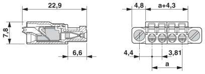 Phoenix Contact Buchsengehäuse-Kabel Polzahl Gesamt 6 Rastermaß: 3.81mm 1748396 50St.