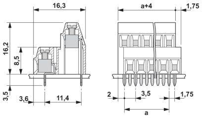 Phoenix Contact 1751468 Printklemme 1mm² Polzahl 9 Grün 1St.