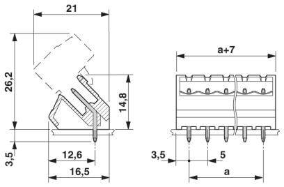 Phoenix Contact Stiftgehäuse-Platine Polzahl Gesamt 14 Rastermaß: 5mm 1769926 1St.