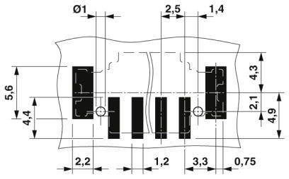 Phoenix Contact Stiftgehäuse-Platine Polzahl Gesamt 3 Rastermaß: 2.5mm 1778706 400St.