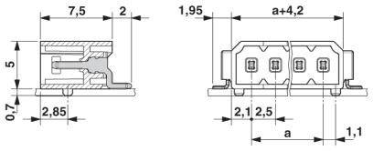 Phoenix Contact Stiftgehäuse-Platine Polzahl Gesamt 6 Rastermaß: 2.5mm 1778803 600St.