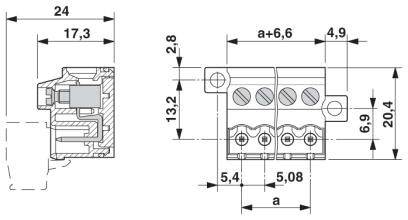Phoenix Contact Stiftgehäuse-Kabel Polzahl Gesamt 13 Rastermaß: 5.08 mm 1788648 50 St.