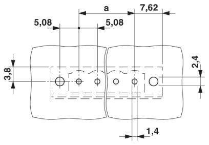 Phoenix Contact Stiftgehäuse-Kabel Polzahl Gesamt 3 Rastermaß: 5.08mm 1796335 50St.