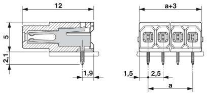 Phoenix Contact Stiftgehäuse-Platine Polzahl Gesamt 3 Rastermaß: 2.5mm 1815060 500St.