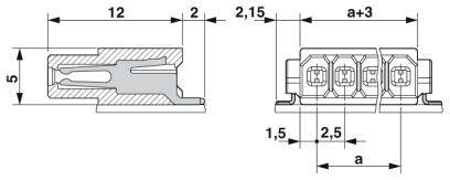 Phoenix Contact Stiftgehäuse-Platine Polzahl Gesamt 3 Rastermaß: 2.5mm 1815206 500St.
