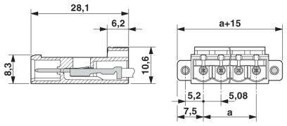 Phoenix Contact Stiftgehäuse-Kabel Polzahl Gesamt 8 Rastermaß: 5.08mm 1823448 50St.