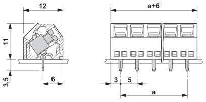 Phoenix Contact 1869156 Printklemme 1.5mm² Polzahl 11 Grün