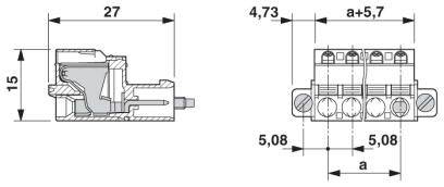 Phoenix Contact Stiftgehäuse-Kabel Polzahl Gesamt 4 Rastermaß: 5.08mm 1873524 1St.