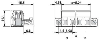 Phoenix Contact Buchsengehäuse-Kabel Polzahl Gesamt 8 Rastermaß: 5.08mm 1900947 50St.