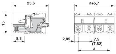Phoenix Contact Buchsengehäuse-Kabel Polzahl Gesamt 10 Rastermaß: 7.5mm 1939497 50St.